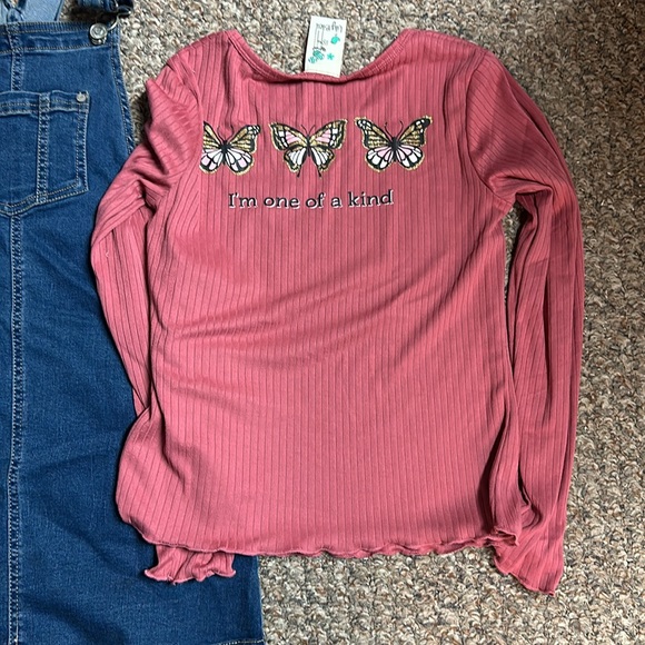 Set of overalls skirt and long sleeve Shirt - Picture 2 of 6